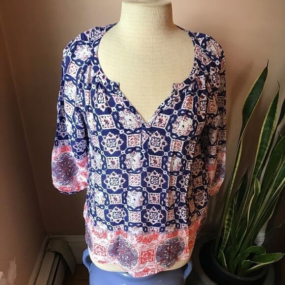 BeachLunchLounge Boho Tunic Mosaic tile Pattern XS - Picture 3 of 8